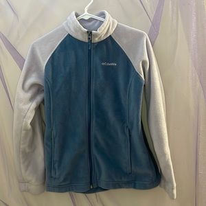 Columbia girls L purple fleece zip up super cute